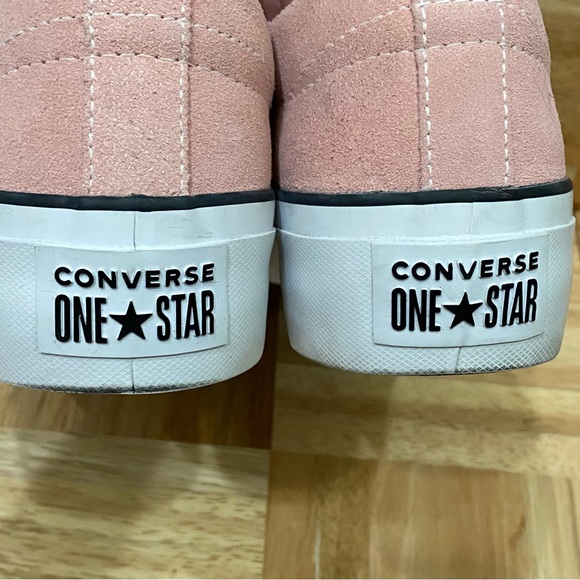 CONVERSE 564382C Chuck Taylor One Star Suede Platform Ox Bleached Coral Size 9 - Picture 9 of 16